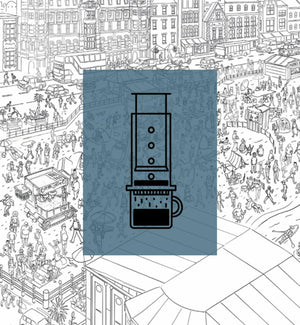 Aeropress brewing coffee