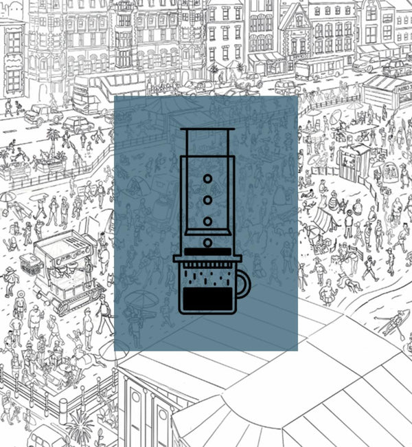 Aeropress brewing coffee