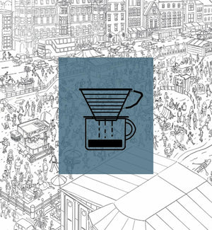 Kalita Wave brewing coffee