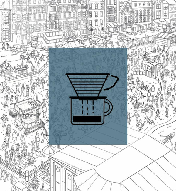 Kalita Wave brewing coffee