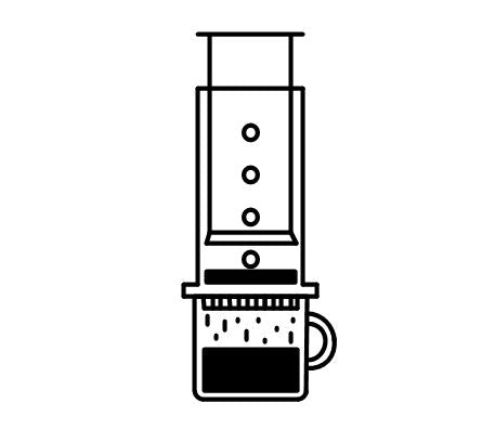 Aeropress brewing cofee