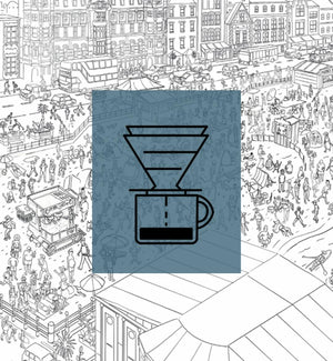 V60 brewing coffee