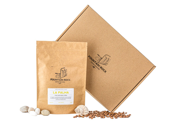 Coffee Explorer Speciality Coffee Subscription - 250g Compostable Coffee Bag and letterbox friendly postal box