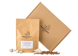 La Naranja Decaf Seasonal Speciality Coffee Blend - 250g Compostable Coffee Bag and letterbox friendly  postal box