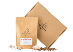 Burning Cliff Seasonal Speciality Coffee Blend - 250g Compostable Coffee Bag and letterbox friendly  postal box